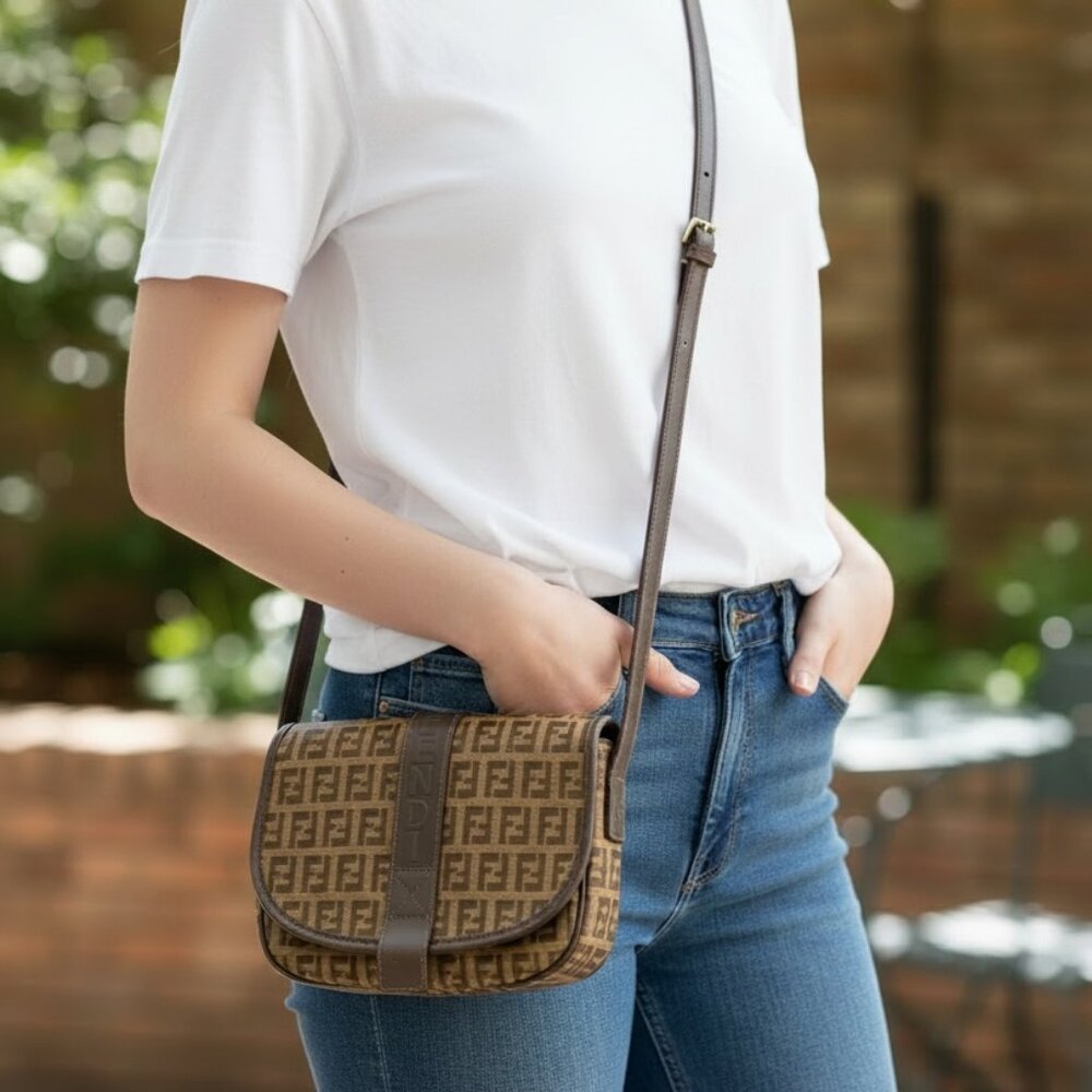 Authentic Fendi Vintage Zucca Crossbody Bag – Coated Canvas - Picture 7 of 7